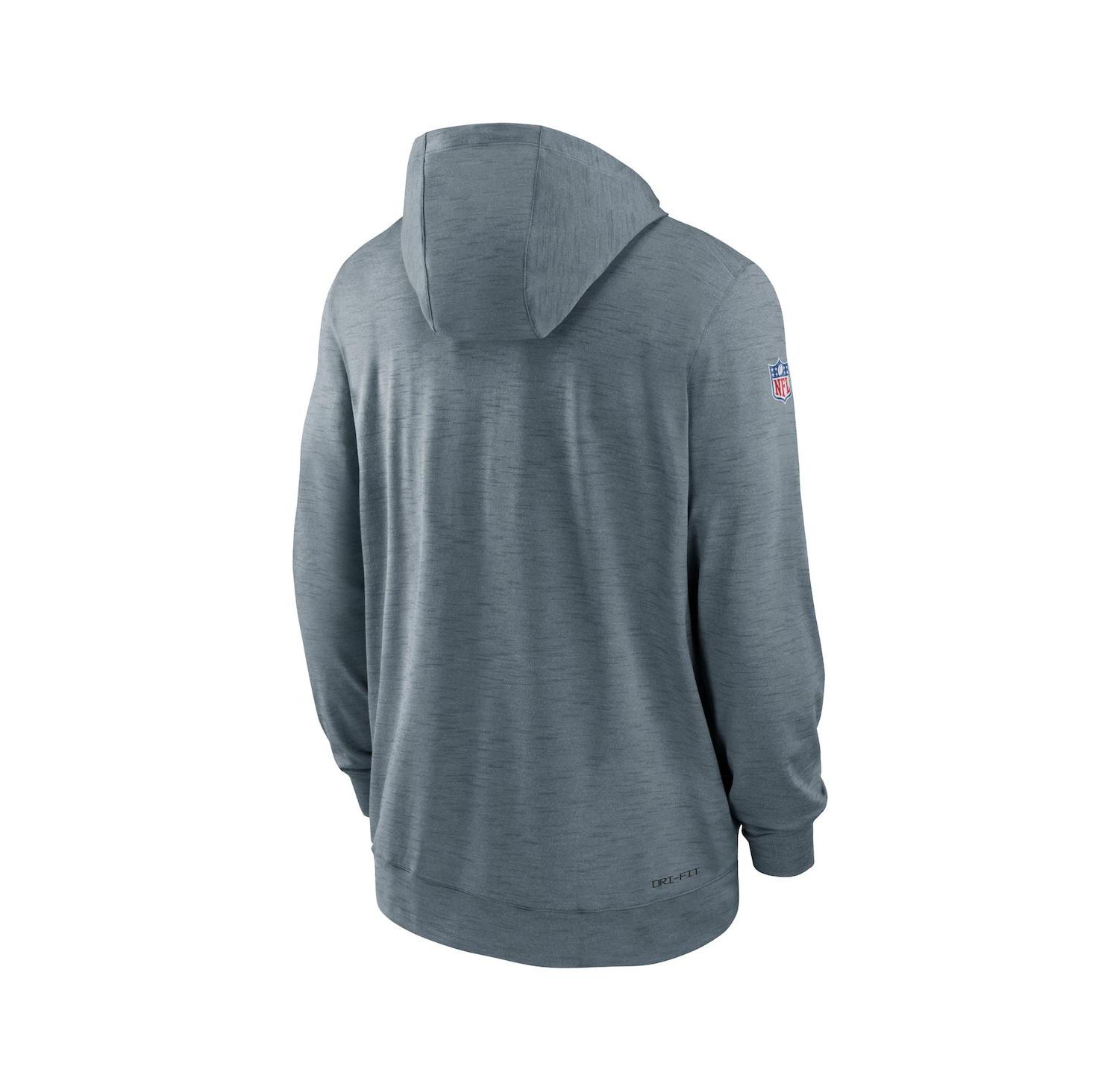 Men's Heather Gray Philadelphia Eagles Sideline Team Pop Full-Zip Hoodie Jacket