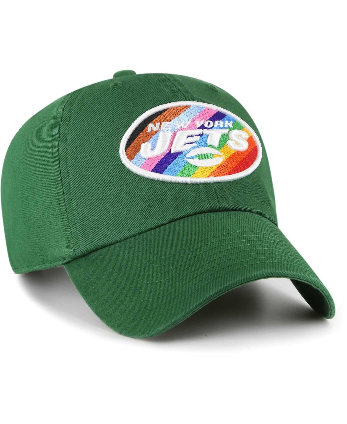 47 Brand Men's Green New York Jets Pride Cleanup Adjustable Hat In Green