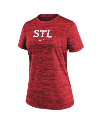 Women's Red St. Louis Cardinals 2024 City Connect Authentic Collection Practice Velocity T-Shirt