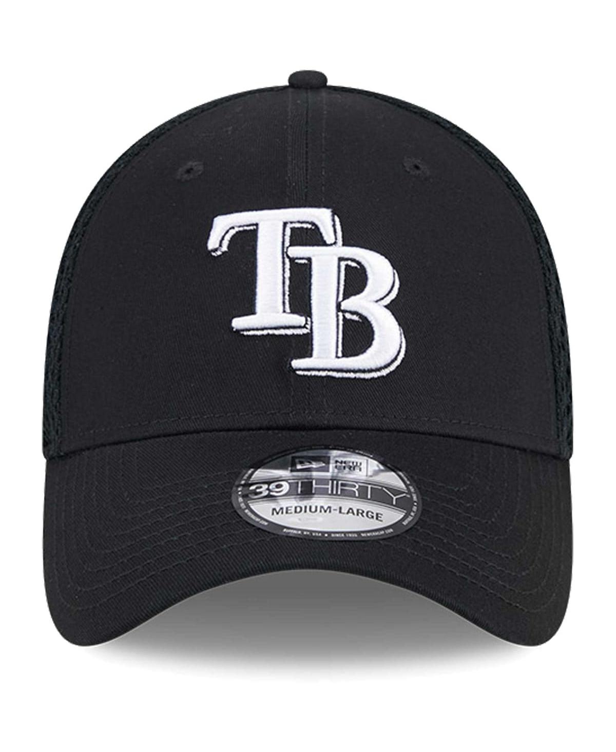 New Era Men's Tampa Bay Rays EvergreenWhite Neo 39THIRTY Flex Hat - Black