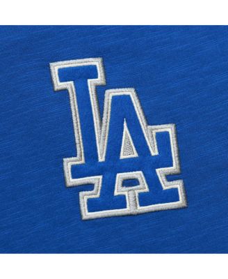 Men's Royal Los Angeles Dodgers Cooperstown Collection Legendary Raglan Slub Henley 3/4-Sleeve T-Shirt