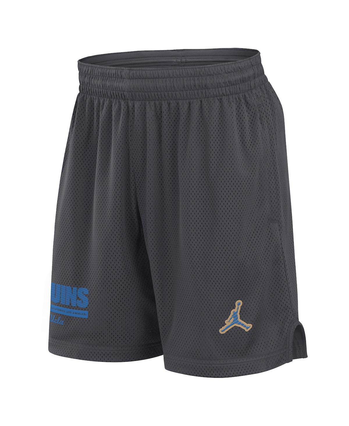 JORDAN MEN'S ANTHRACITE UCLA BRUINS 2024 SIDELINE MESH SHORTS 