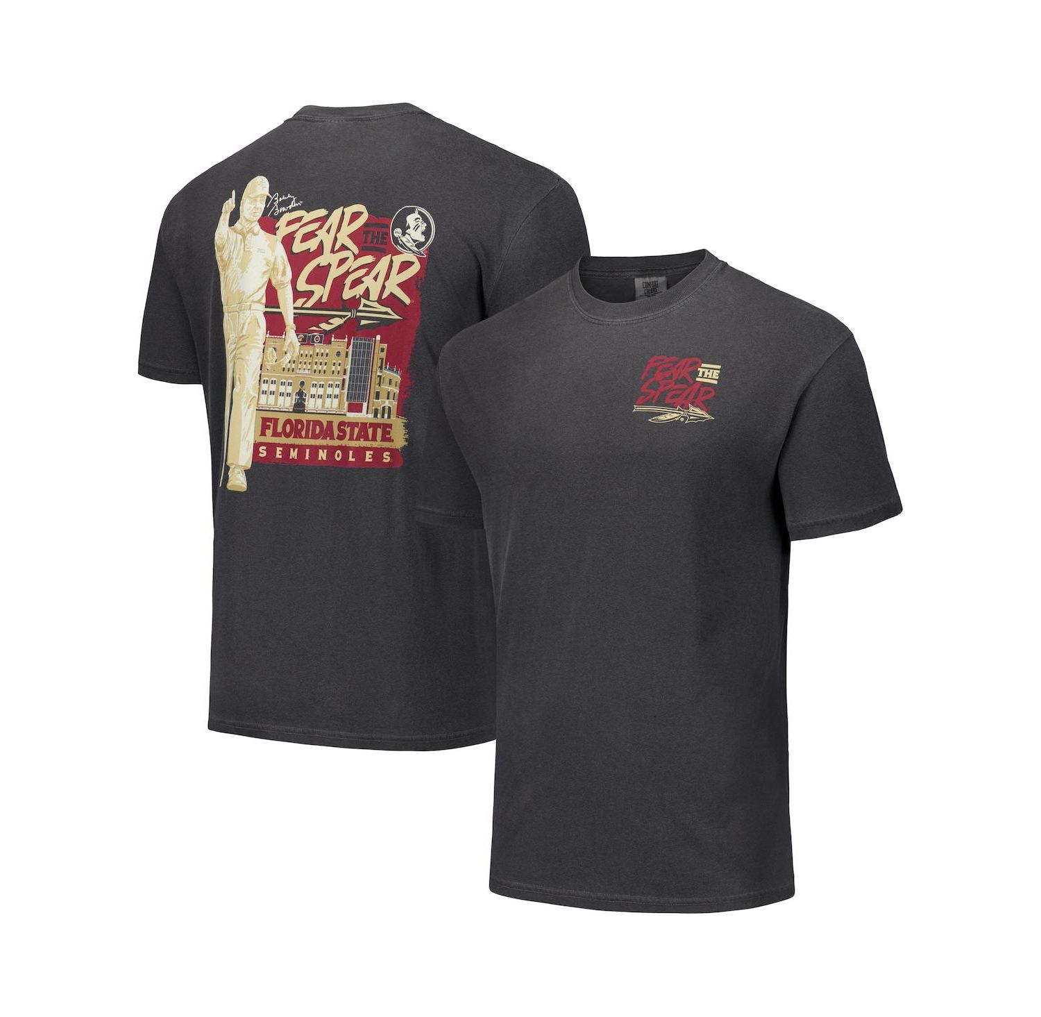 Men's and Women's Black Florida State Seminoles Hyper Local Statue Stadium Nation T-Shirt