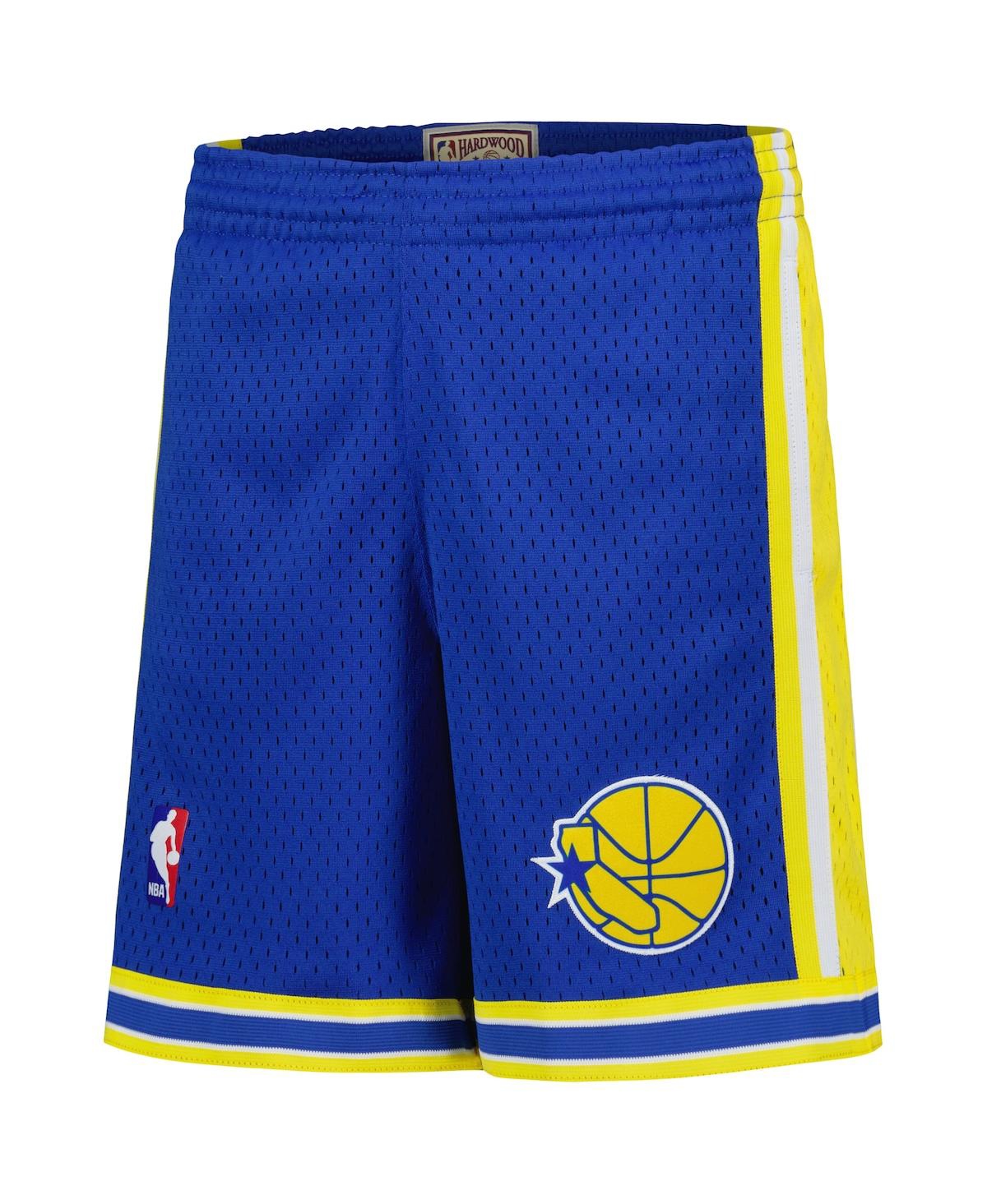 Mitchell & Ness Men's Big Boys And Girls Royal Golden State Warriors Hardwood Classics Swingman Shorts In Royal