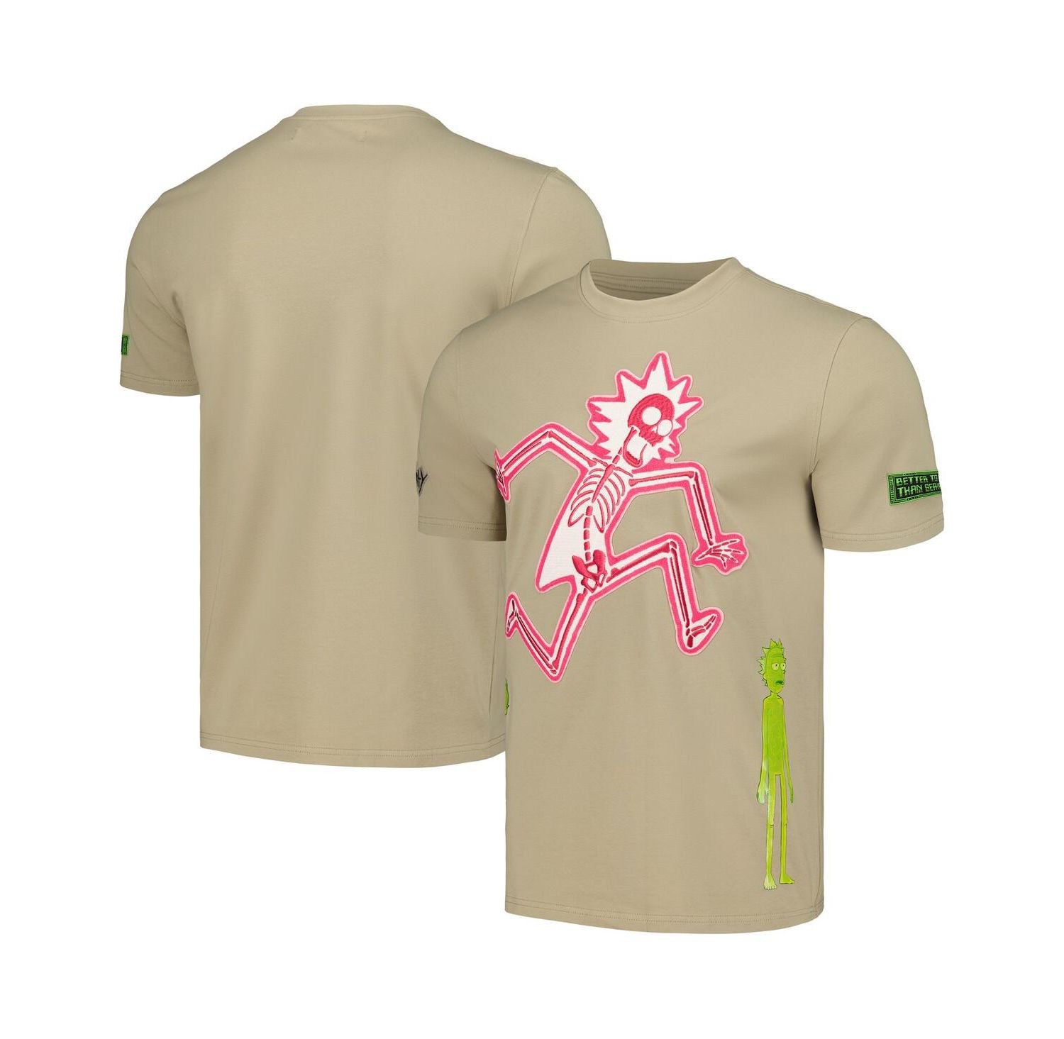 Men's and Women's Khaki Rick And Morty Electric Shock Rick T-Shirt