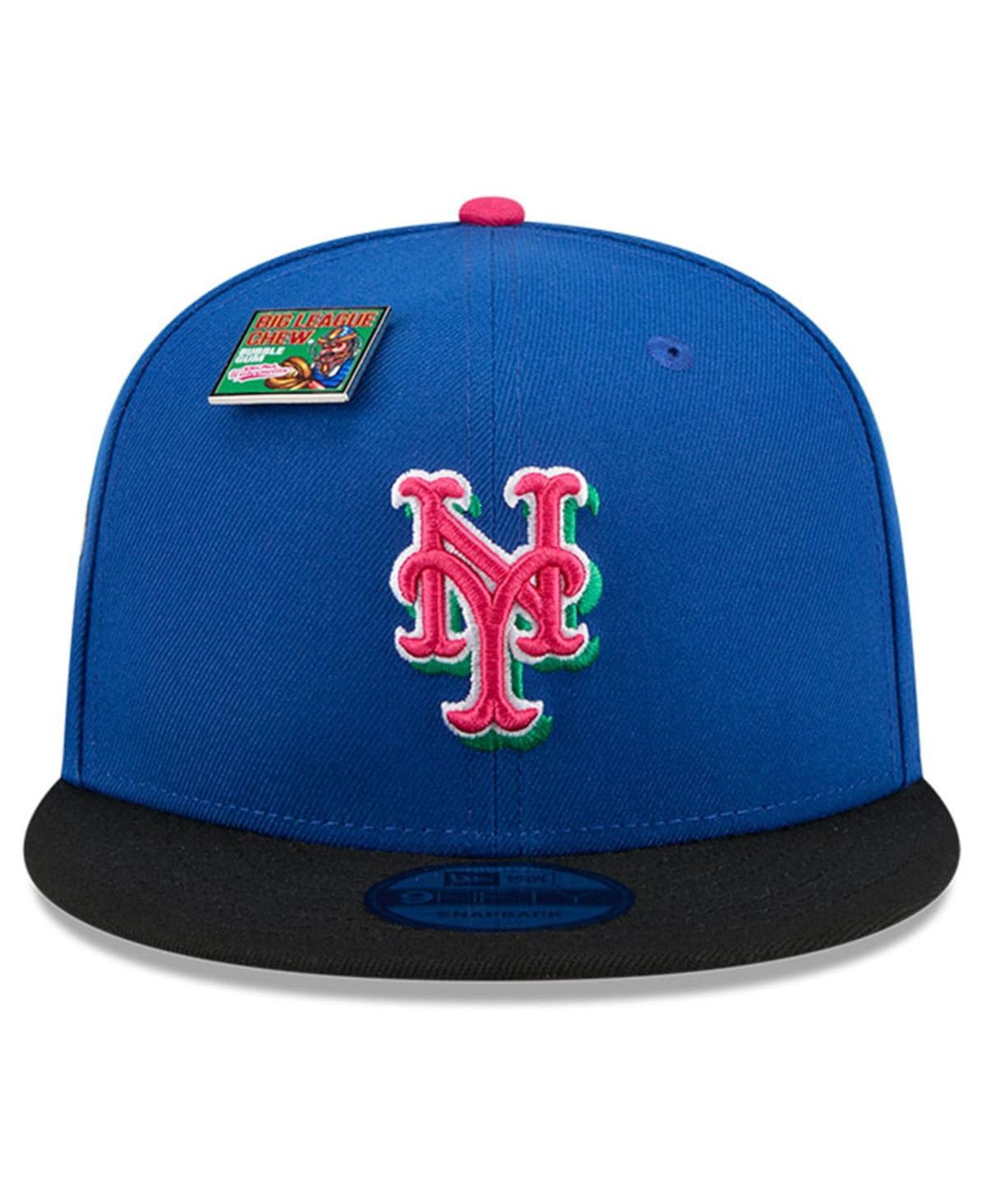 New Era Men'sBlack New York Mets Watermelon Big League Chew Flavor Pack 9FIFTY Snapback Hat - Royal, Black