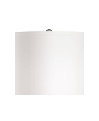 Modern Buffet Table Lamp 32" Tall Brushed Nickel Metal Gourd White Fabric Cylinder Shade for Living Room House Dining Entryway