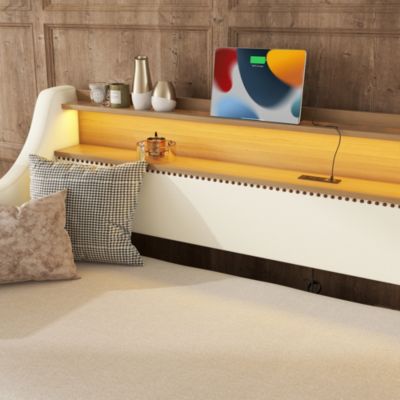 Twin Daybed with Trundle and LED Lights