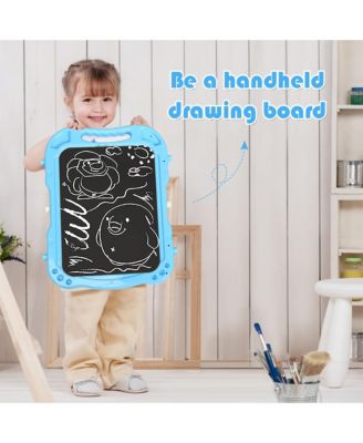 Height Adjustable Kids Art Easel Magnetic Double Sided Board w/ Accessories