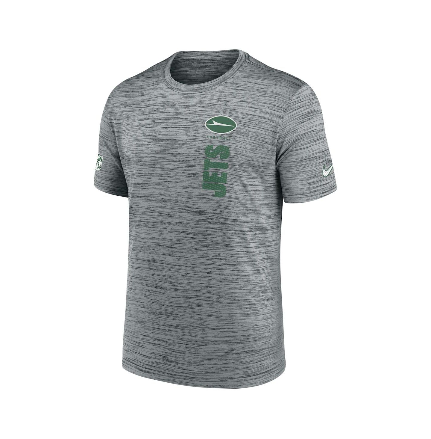 Мужская футболка Nike Gray New York Jets 2024 Sideline Velocity Performance — фото 3