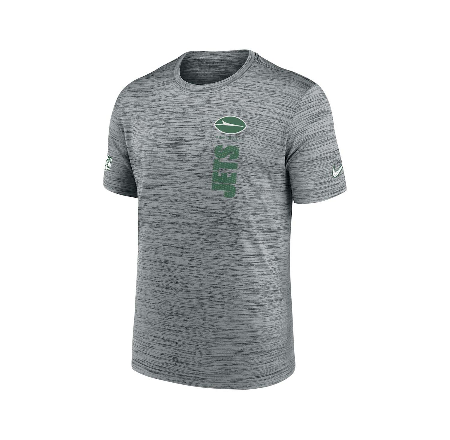 Men's Gray New York Jets 2024 Sideline Velocity Performance T-Shirt