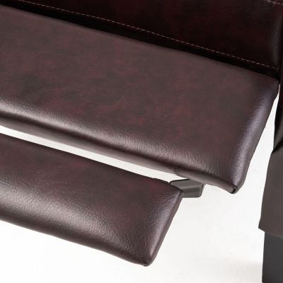 Memphis PU Leather Club Chair, Espresso Finish