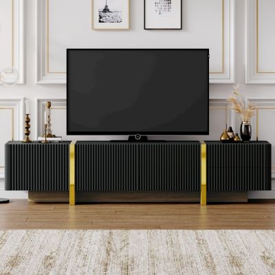 Streamdale Modern TV Stand with Discreet Cable Management