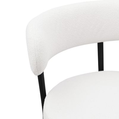 Streamdale Modern Kitchen Bar Stools with Curved Boucle Back