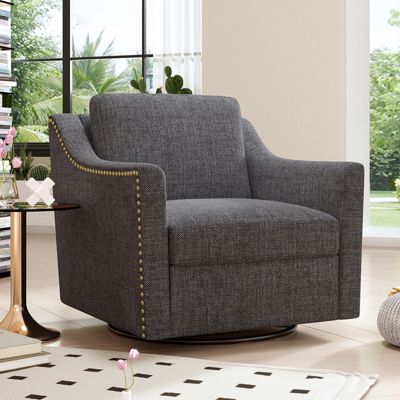Streamdale Versatile 360 Swivel Barrel Chair for Modern Living