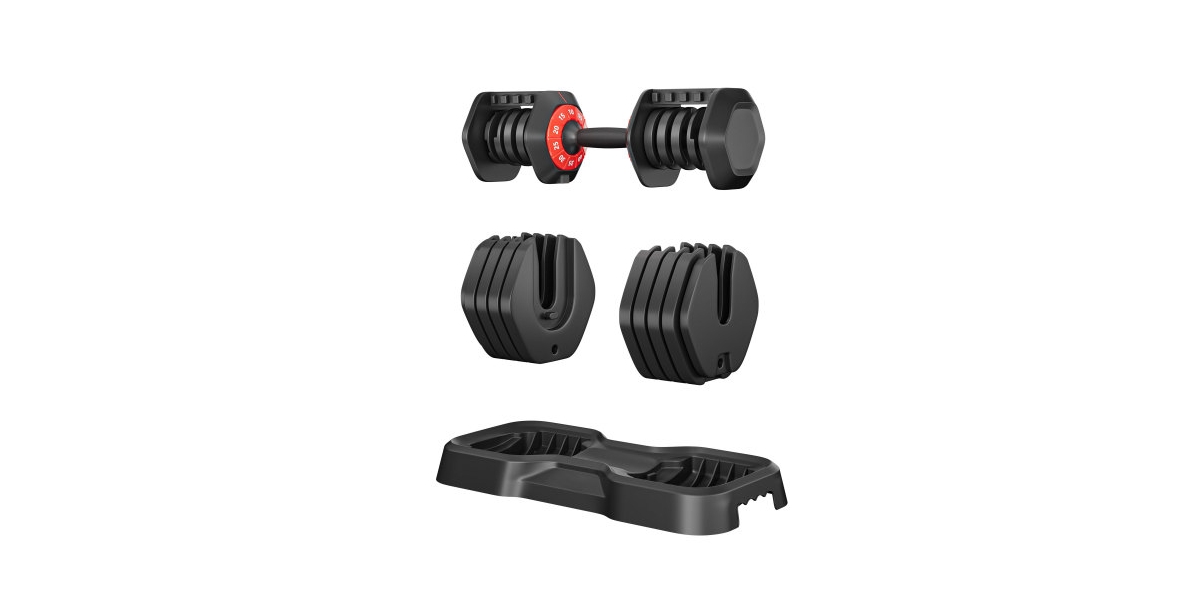 Streamdale Furniture 10-in-1 Adjustable Dumbbells Space-Saving Solution, Weight Change in a Snap