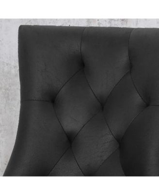 Set of 2 Tufted Velvet Dining Chairs w/ Diamond Stitching