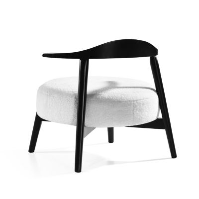 Streamdale Comfy Fabric and Birch Wood Accent Chair with Foam Cushion