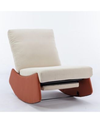 Comfortable Adjustable Backrest & Leg Support Rocking Chair