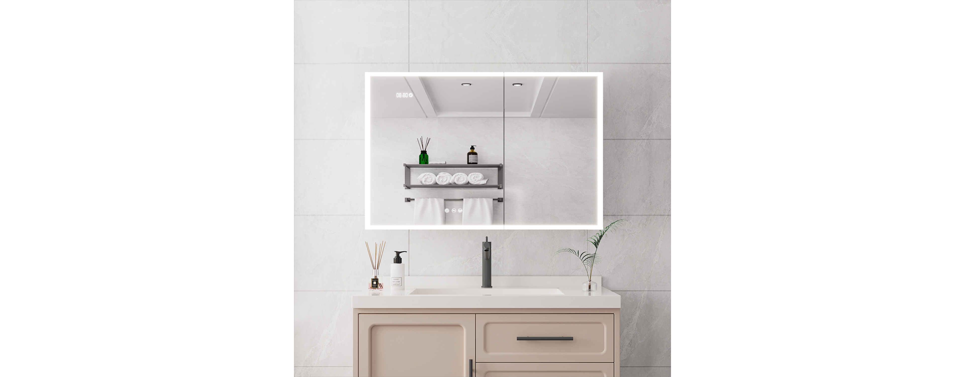 Streamdale Adjustable Smart Mirror with Display