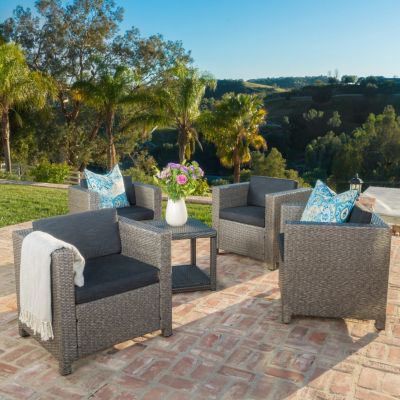 Streamdale Cozy Wicker Club Chairs with Durable Cushions