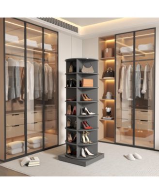 Minimalist Rotating Shoe Rack for Maximum Space and Shoe Storage