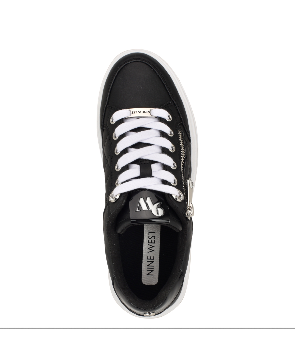Nine West Women's Dulah Round Toe Platform Lace-Up Sneakers