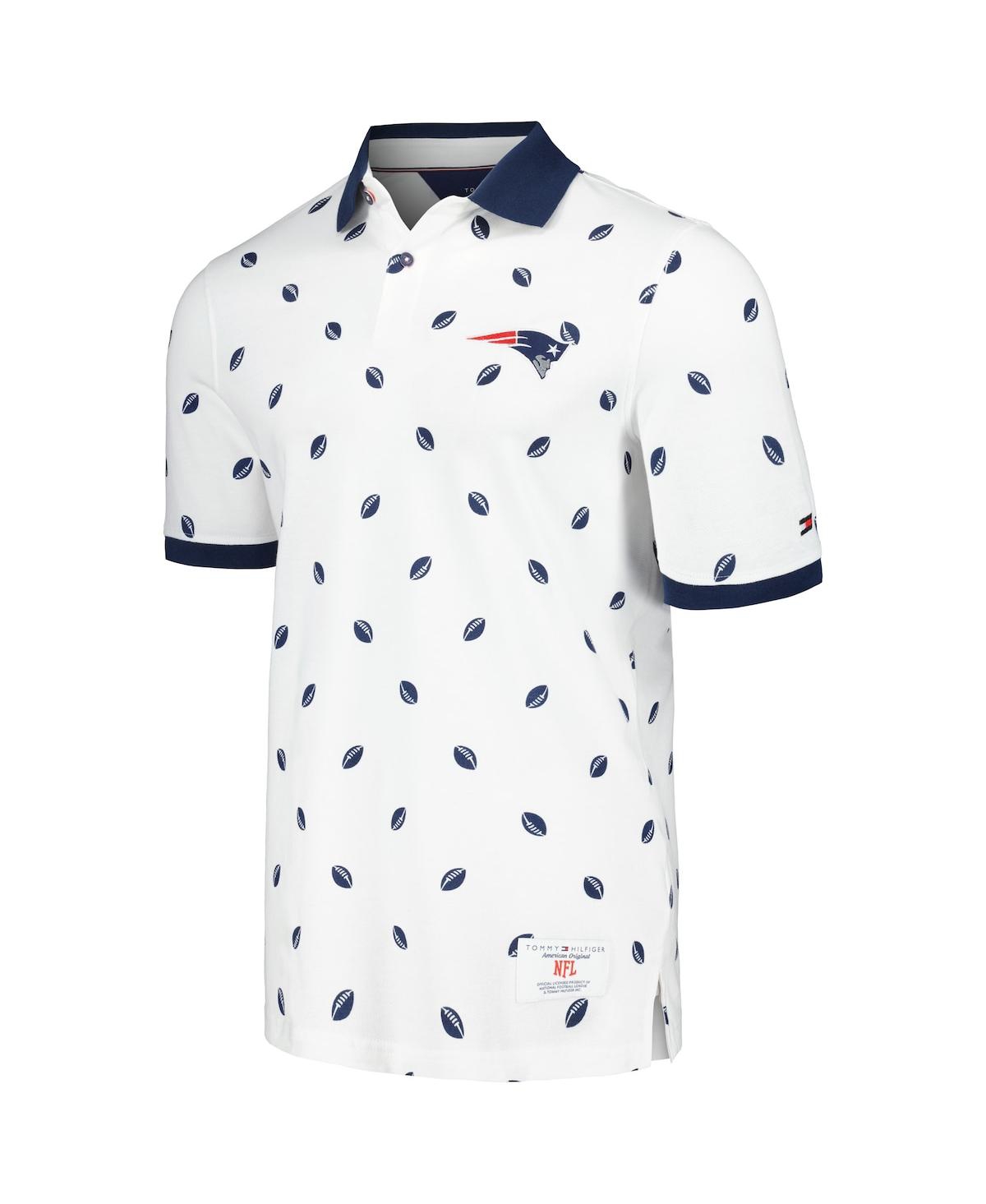 Tommy Hilfiger Men's White New England Patriots Bryce Pique Polo Shirt