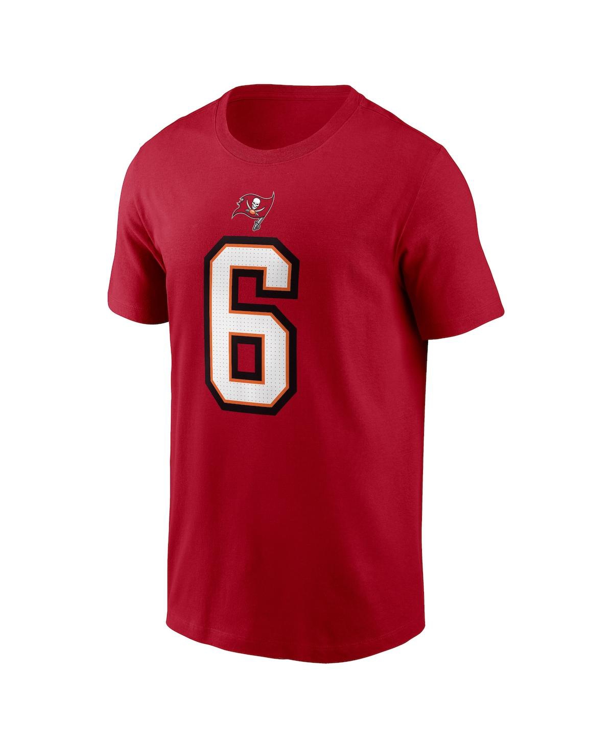 Nike Men's Baker MayfieldTampa Bay Buccaneers Player Name Number T-Shirt - Red