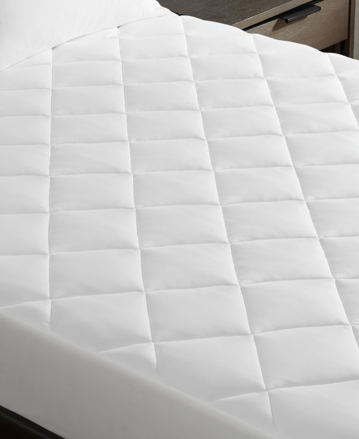 Sharper Image Cooling Touch Overfilled Extra Deep Pocket Mattress Pad, King In White