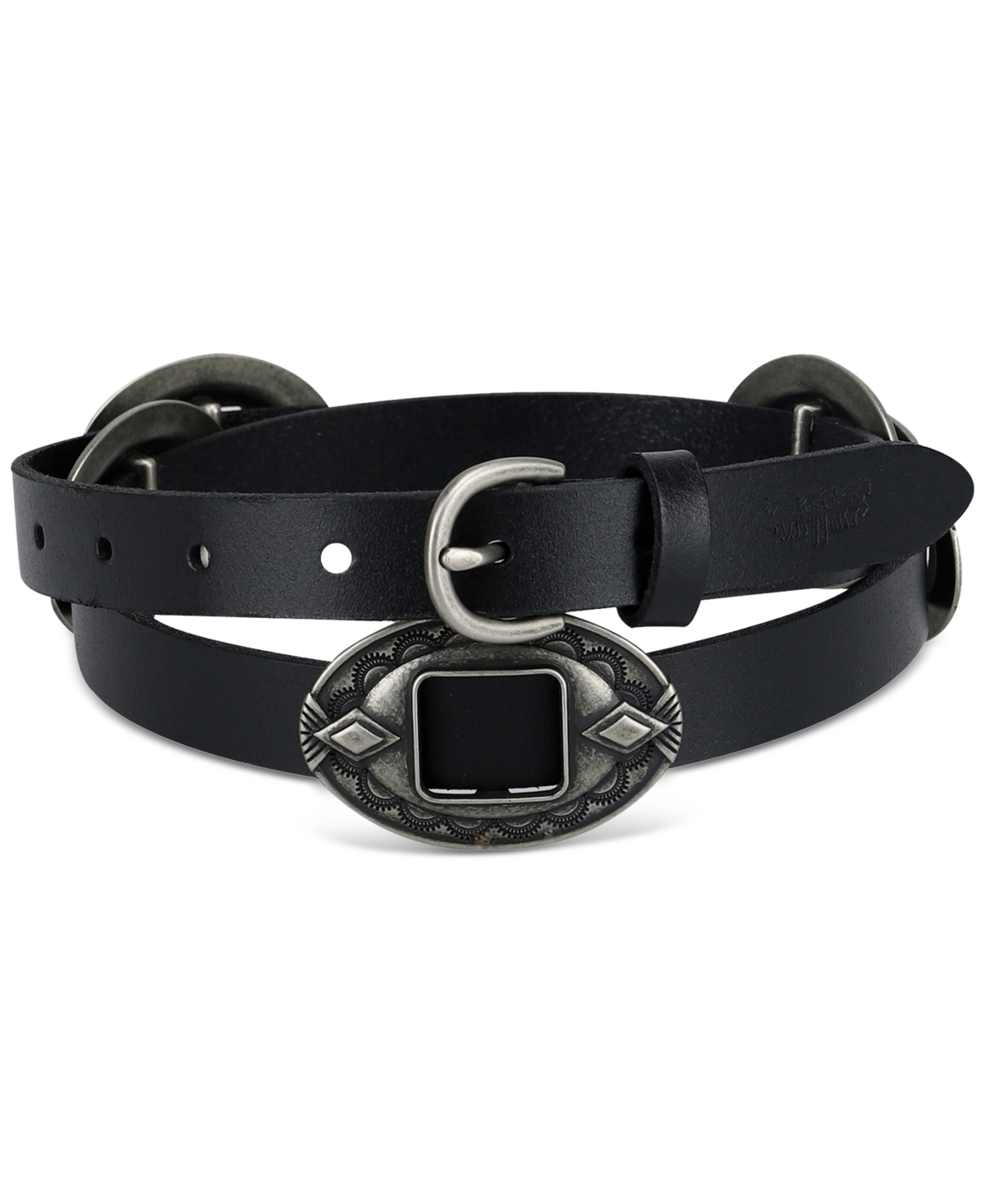 Levi's Women's Western Concho Embellished Skinny Leather Belt