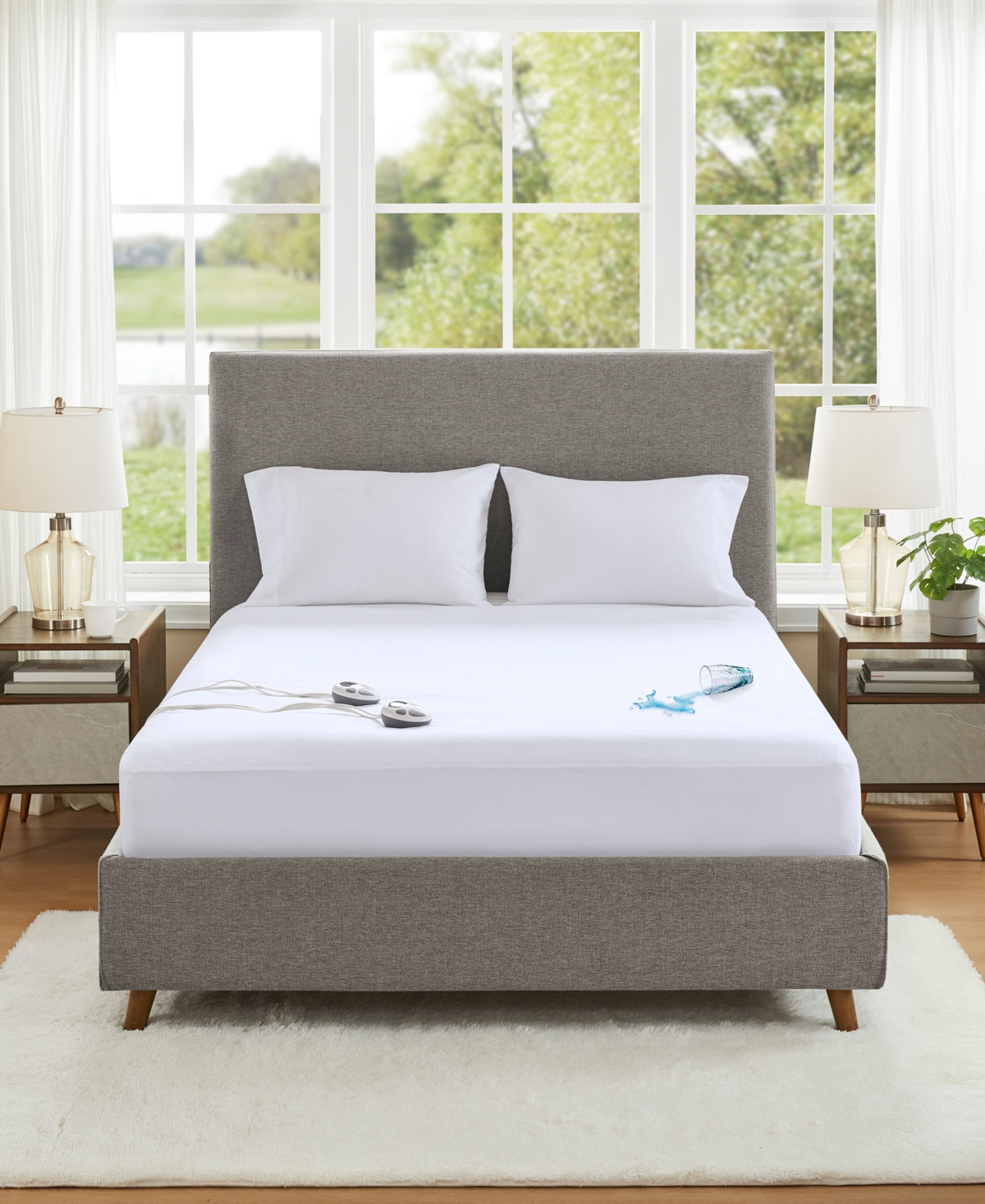 Premier Comfort Waterproof Heated Mattress Pad, California King In White