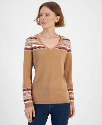 TOMMY HILFIGER deals OVERSIZED FAIR ISLE LOGO SWEATER