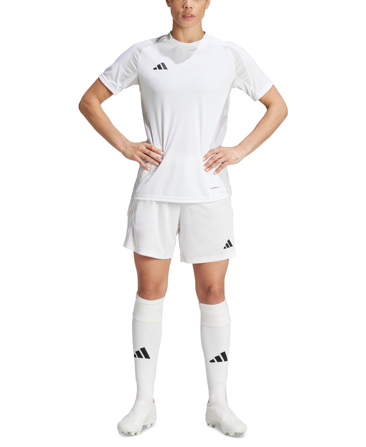 Shop Adidas Originals Women's Active Tiro 24 Performance Drawstring Shorts In White,white