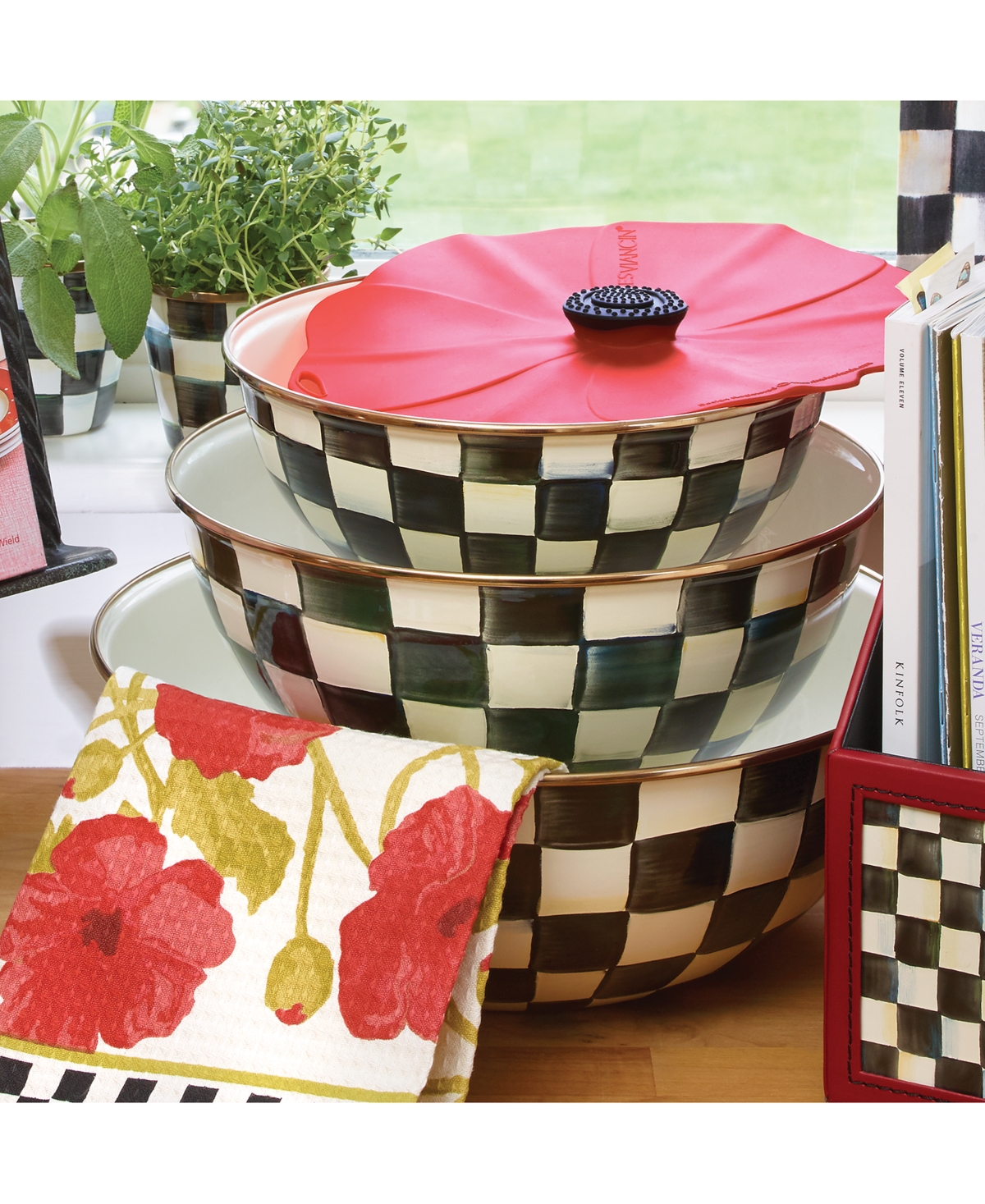 Mackenzie-childs Mackenzie Childs Courtly Check Extra Large Everyday Bowl In No Color