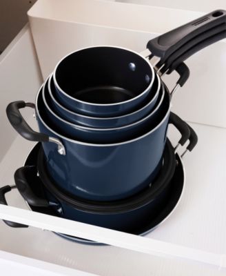 Porcelain Enamel Heavy Gauge Aluminum Non Stick 11 Piece Cookware Set