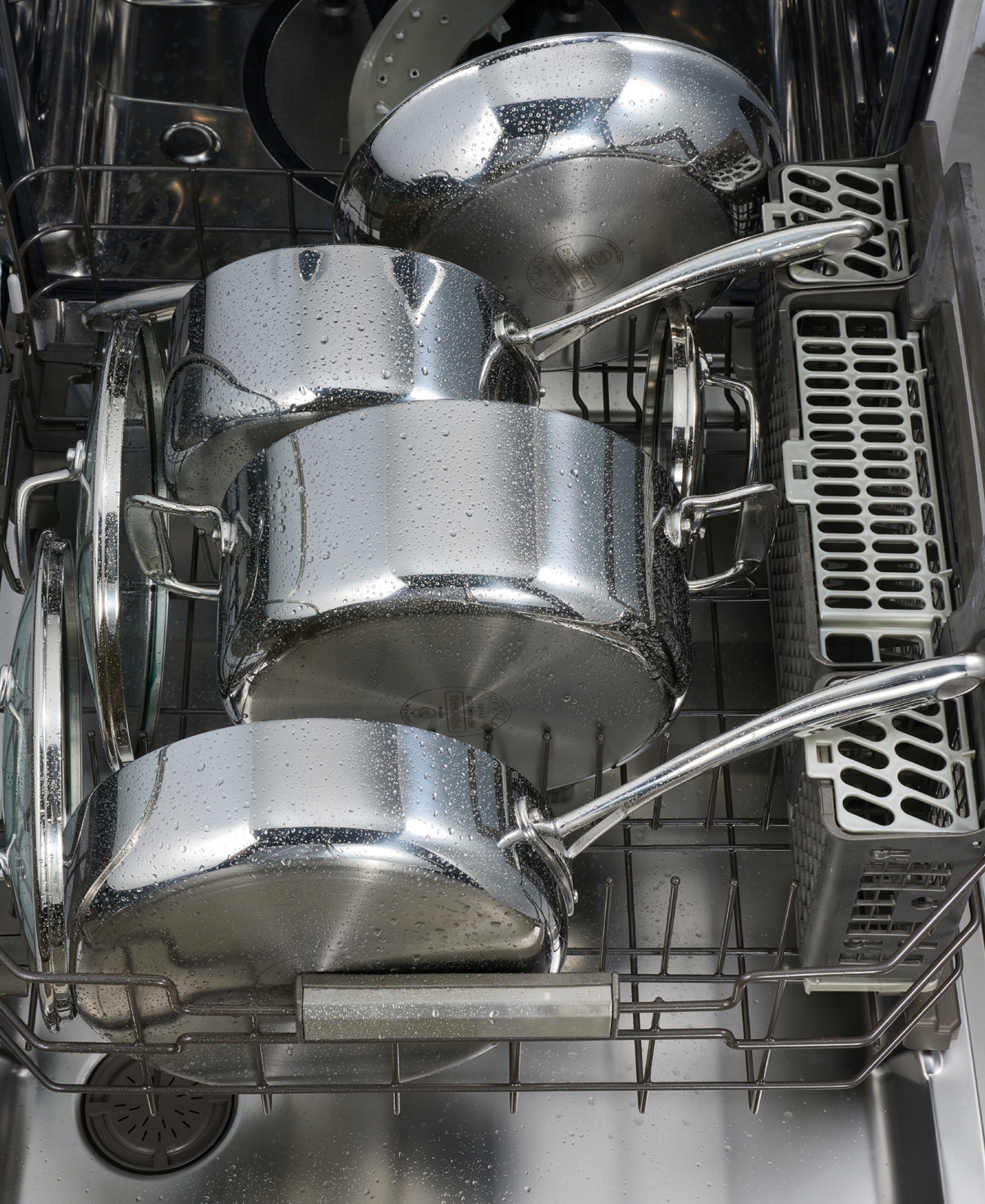Tramontina Triply Clad Stainless Steel Glass Lid 10 Pc Cookware Set In Stainless Steel