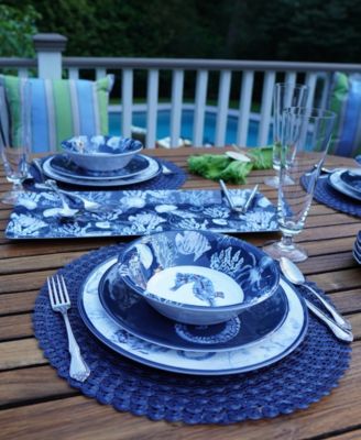 Sea Life Melamine Dinner Plates, Set of 6