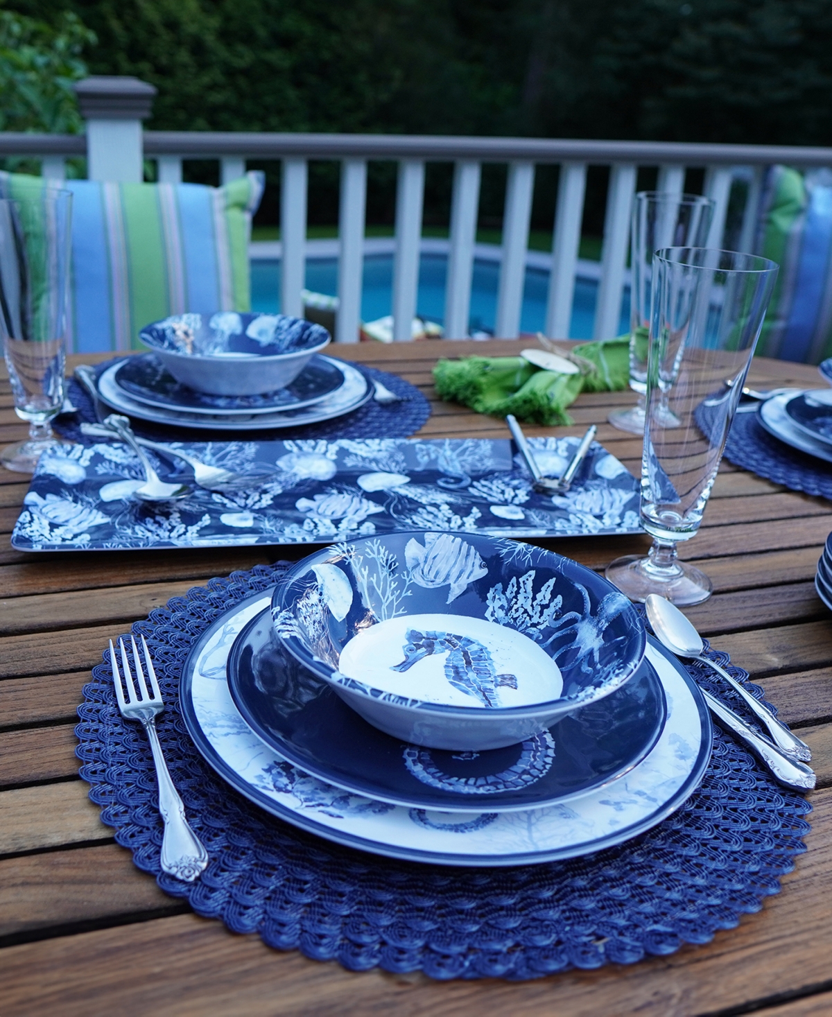 Certified International Sea Life Set Of 6 Dinner Plate 11", Service For 6 In Miscellaneous