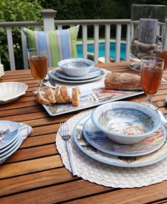 Seacoast Melamine Salad Plates, Set of 5