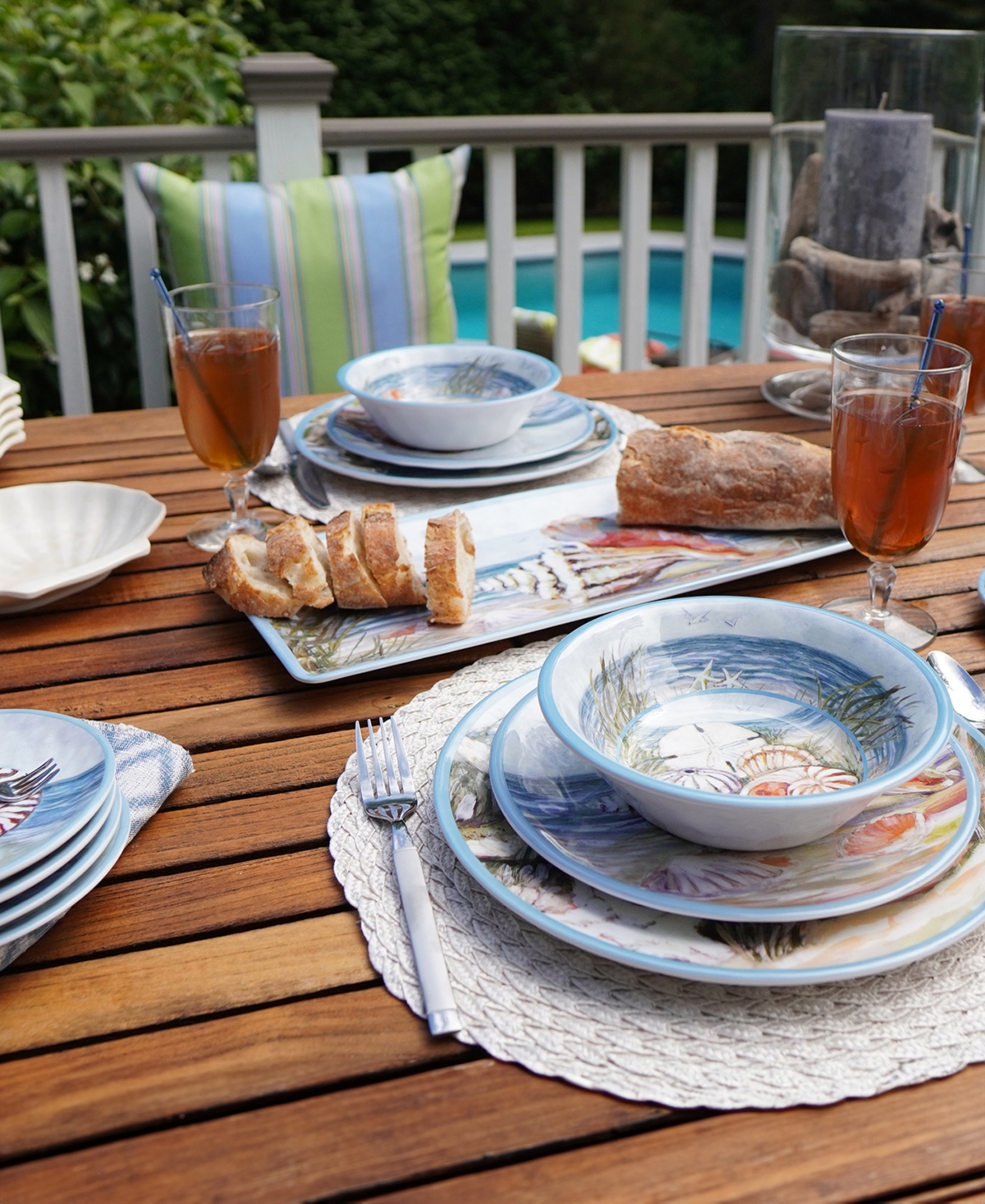 Certified International Seacoast Set Of 6 Salad Plate 9", Service For 6 In Miscellaneous