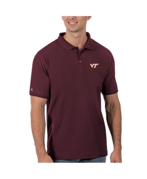Мужское поло Antigua Maroon Virginia Tech Hokies Team Legacy Pique Polo