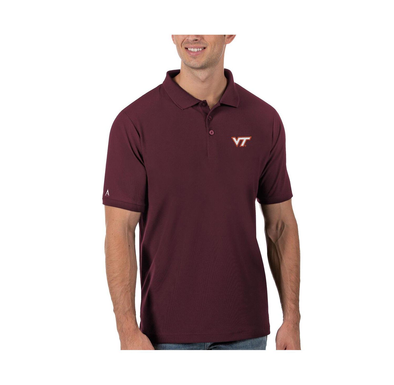 Men's Maroon Virginia Tech Hokies Team Legacy Pique Polo