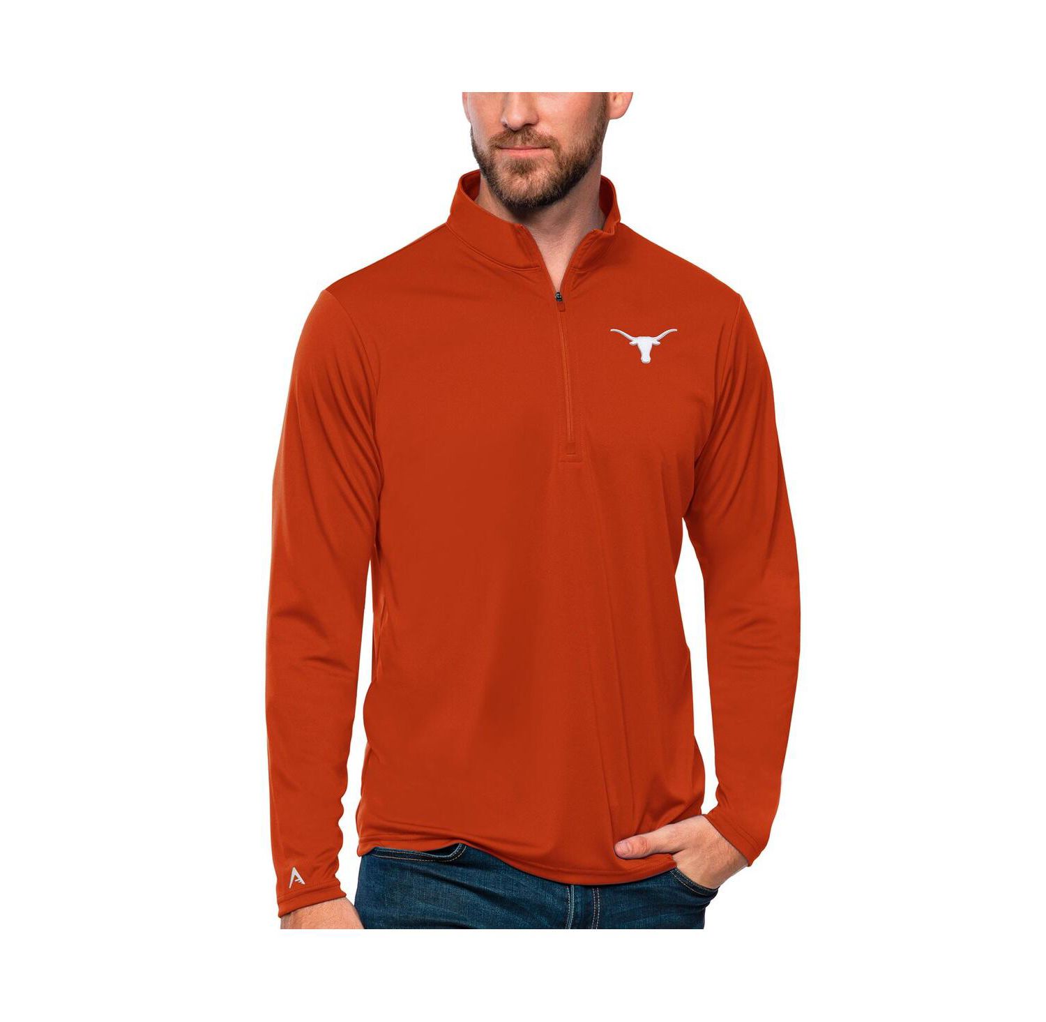 Men's Texas Orange Texas Longhorns Tribute Quarter-Zip Top
