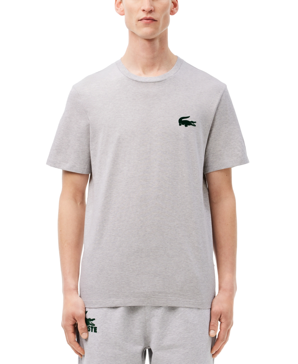 Lacoste Men's Cotton Short-Sleeve Crewneck Sleep T-Shirt -green