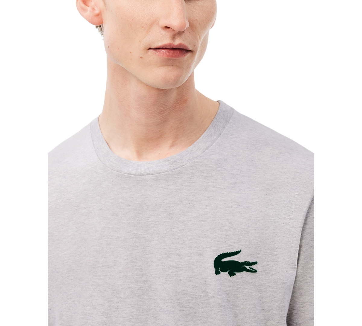Lacoste Men's Cotton Short-Sleeve Crewneck Sleep T-Shirt -green