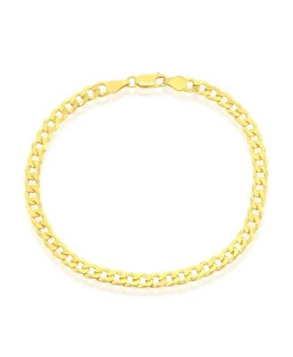 Sterling Silver 5mm Cuban Anklet Gold Plated