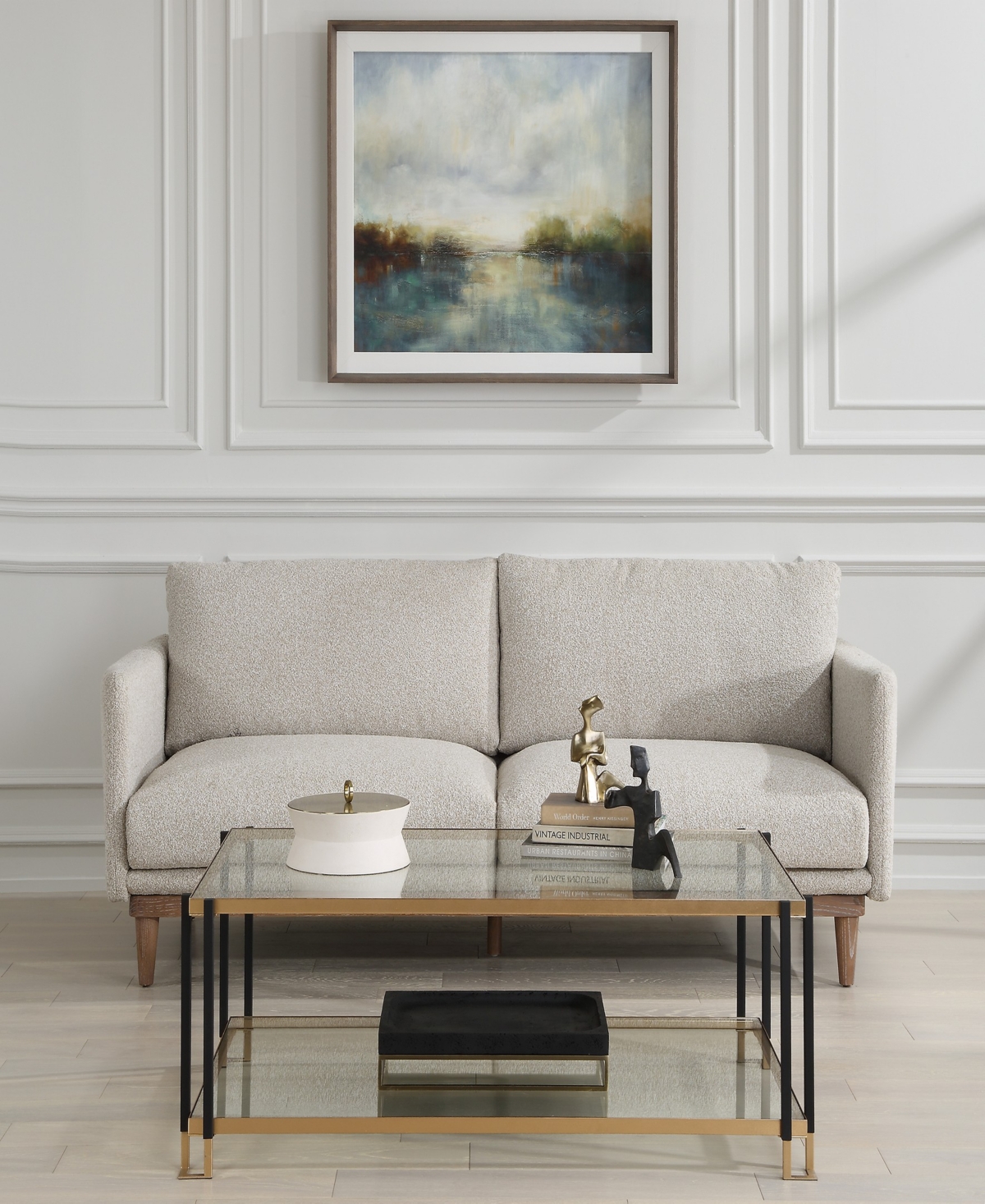 Uttermost Luxe, Round Box In White
