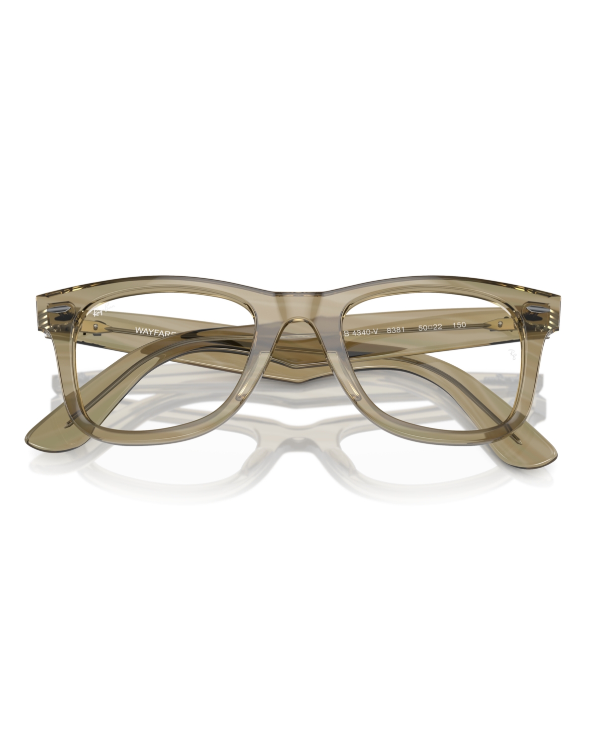 Shop Ray Ban Unisex Eyeglasses, Rb4340v In Photo Striped Light Blue