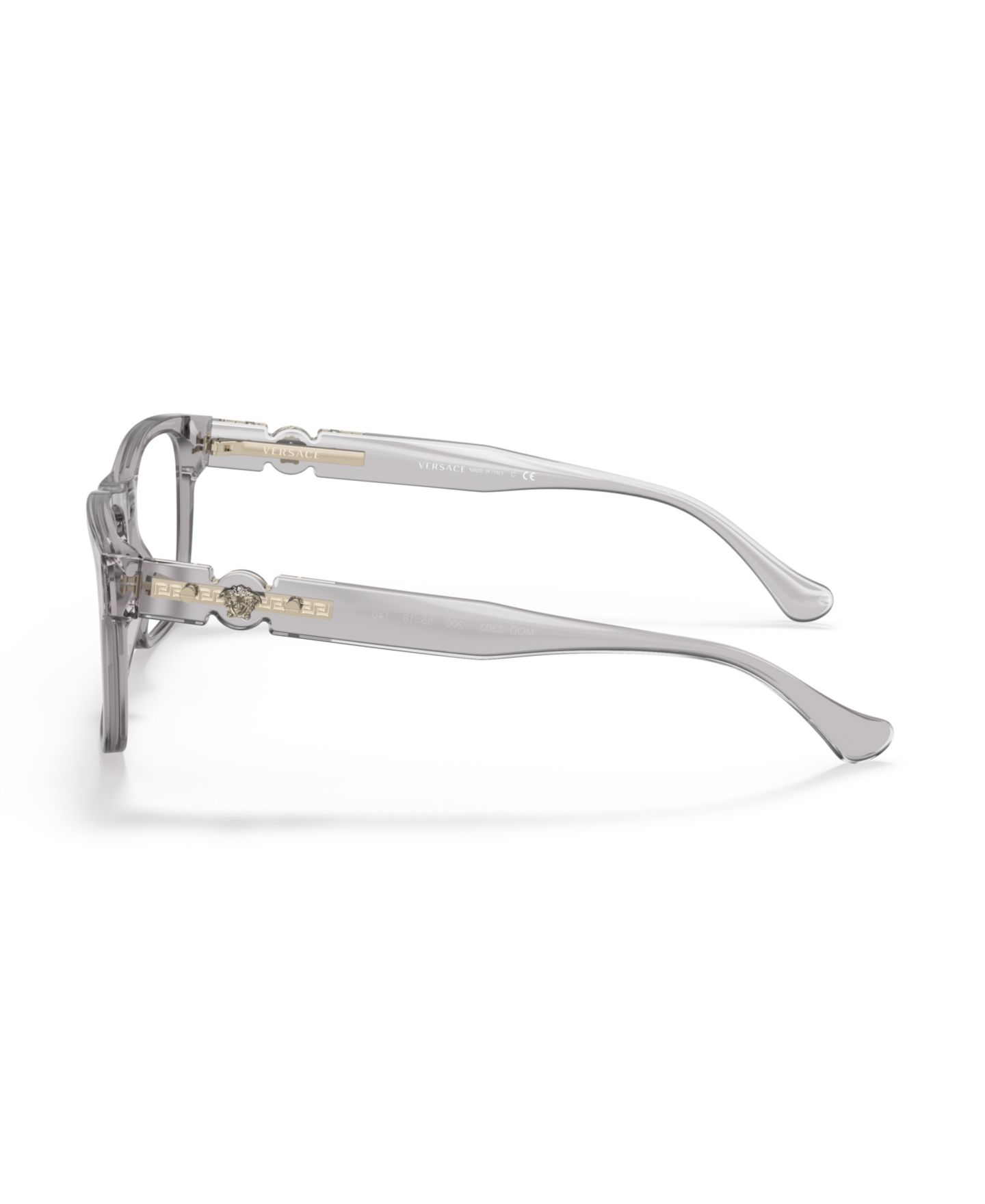 Мужские очки Versace Man Rectangle Plastic VE3303 Eyeglasses, цвет: Прозрачный серый, вариант 2 — фото 3